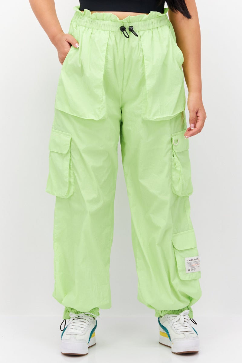 TRIBE OF 6 Women Sportswear Fit Training Sweatpants, Lime Green - Image 1